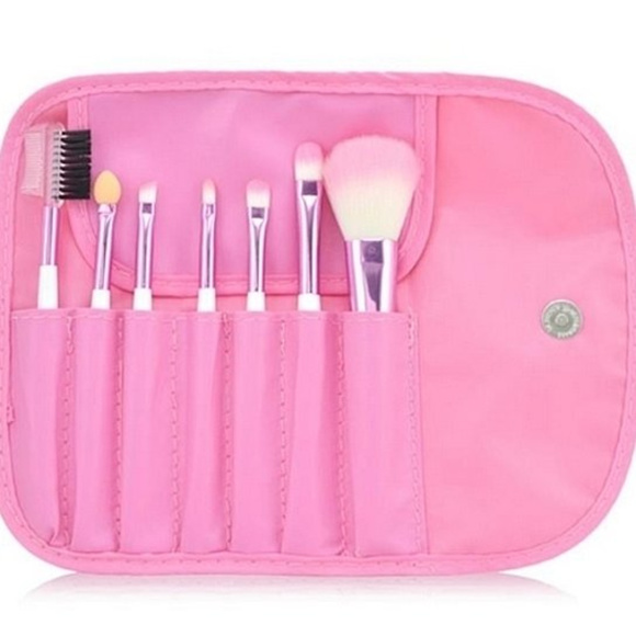 Pink Metallic Make-Up Brush Set - Picture 3 of 3